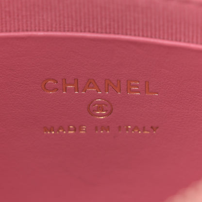Chanel Lambskin Quilted Chain Around Top Handle Mini Bag Pink 6 of 10