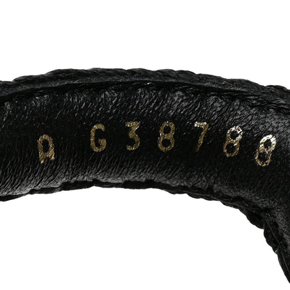 Chanel Lambskin Embroidered CC Thong Sandals 38 Black 8 of 9