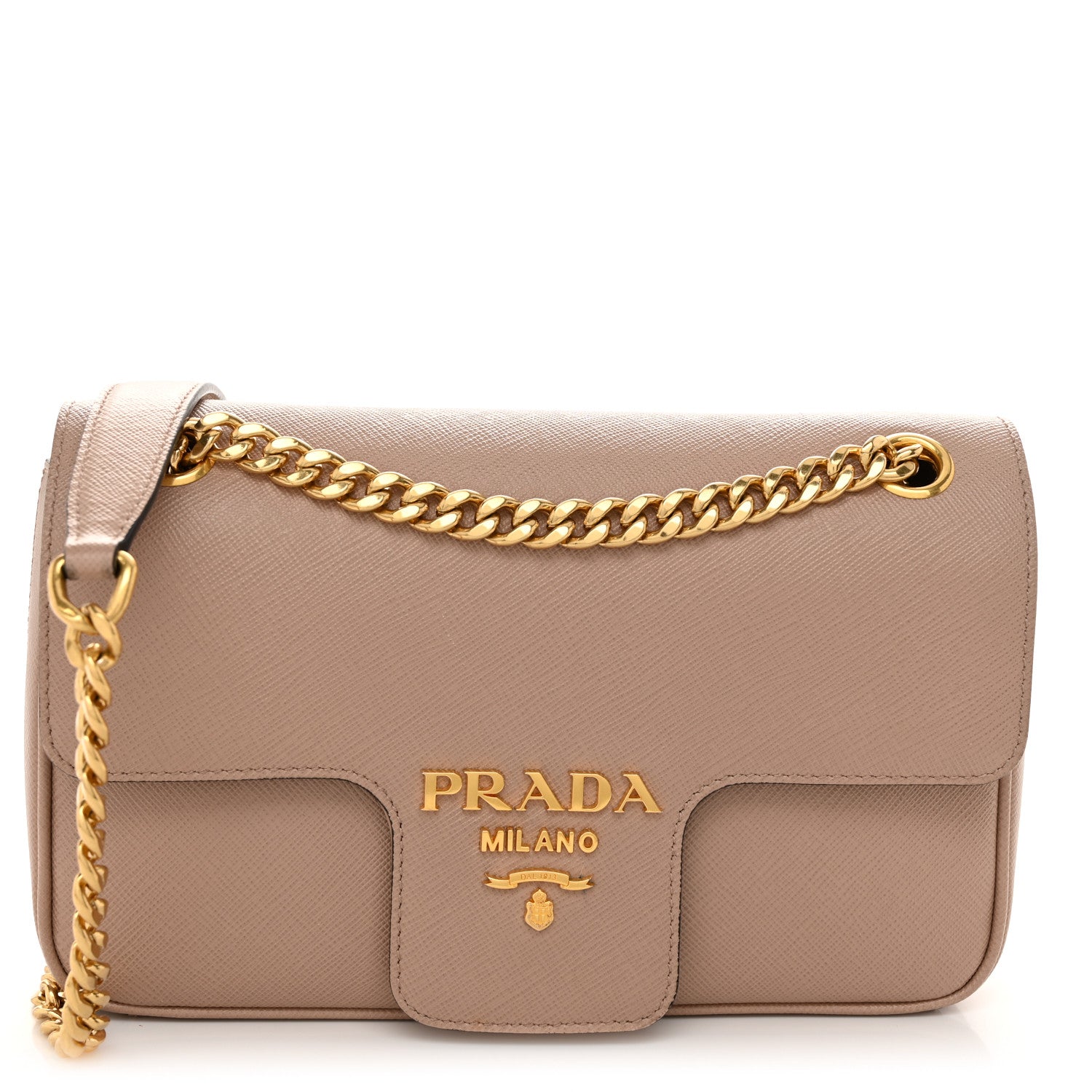 Prada Saffiano Flap Shoulder Bag Cipria 1 of 10