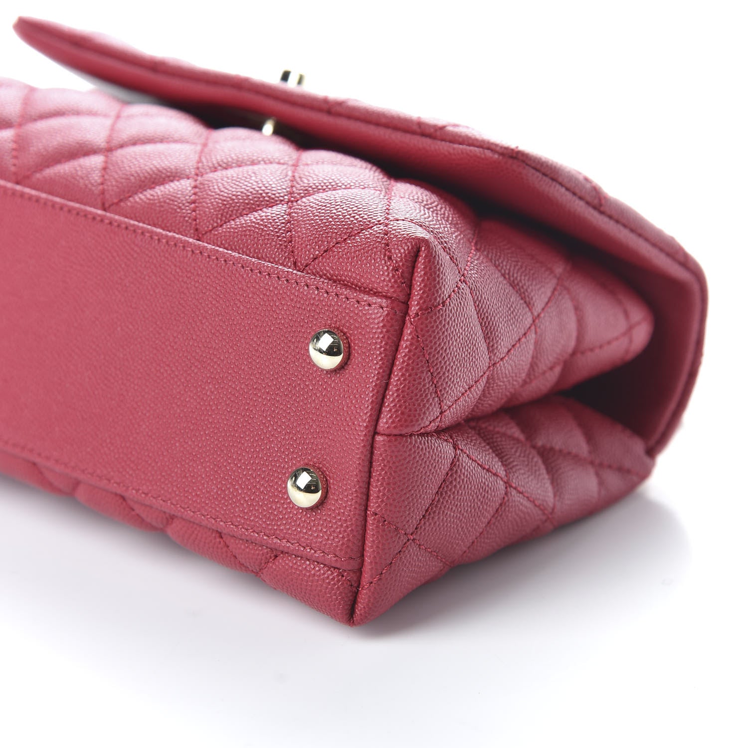 Chanel Caviar Quilted Mini Coco Handle Flap Fuchsia 7 of 10
