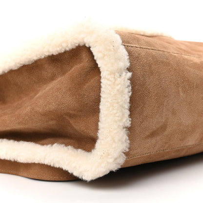 Telfar X UGG Suede Shearling Medium Shopping Bag Chestnut 9 of 10