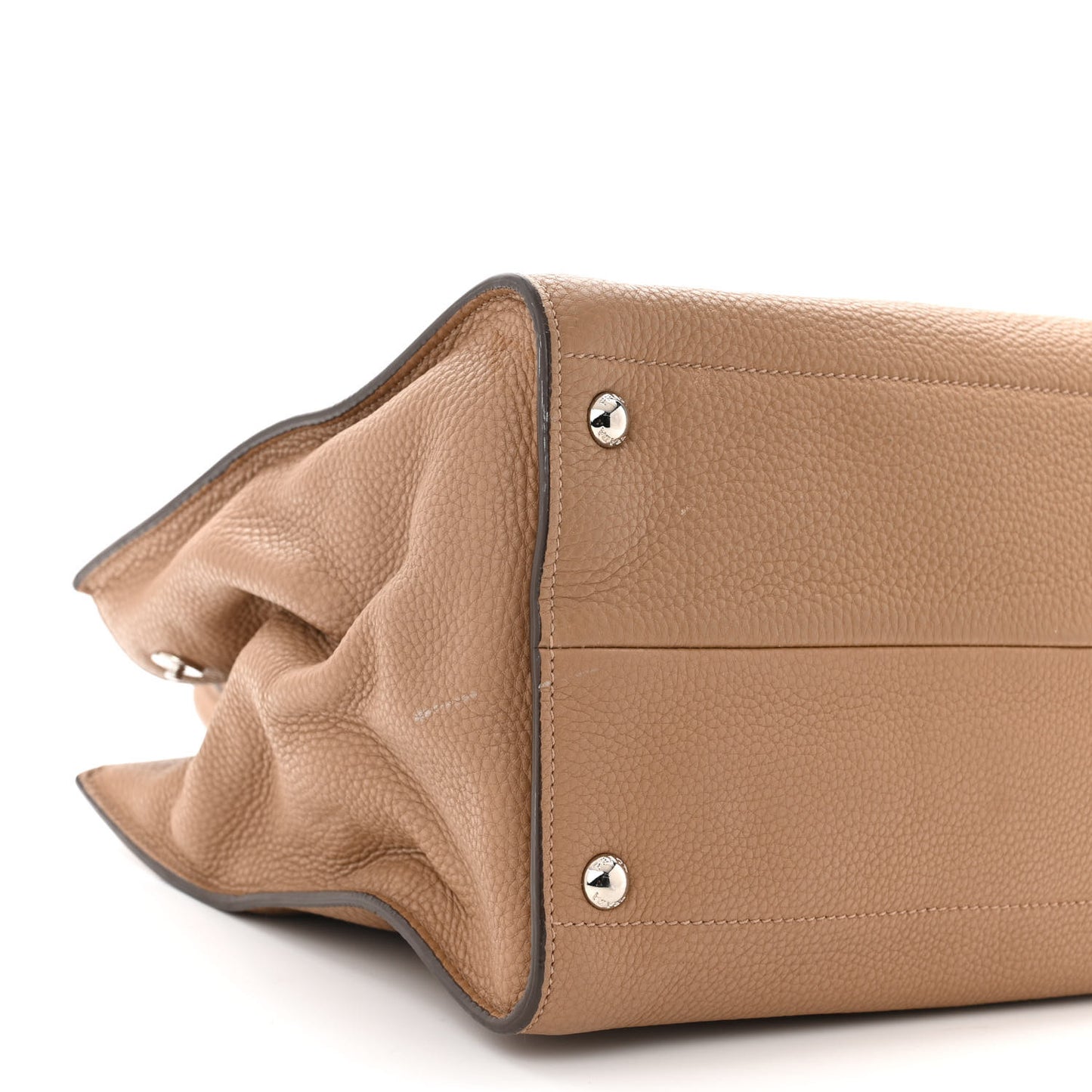 Vitello Daino Shopping Tote Sesamo
