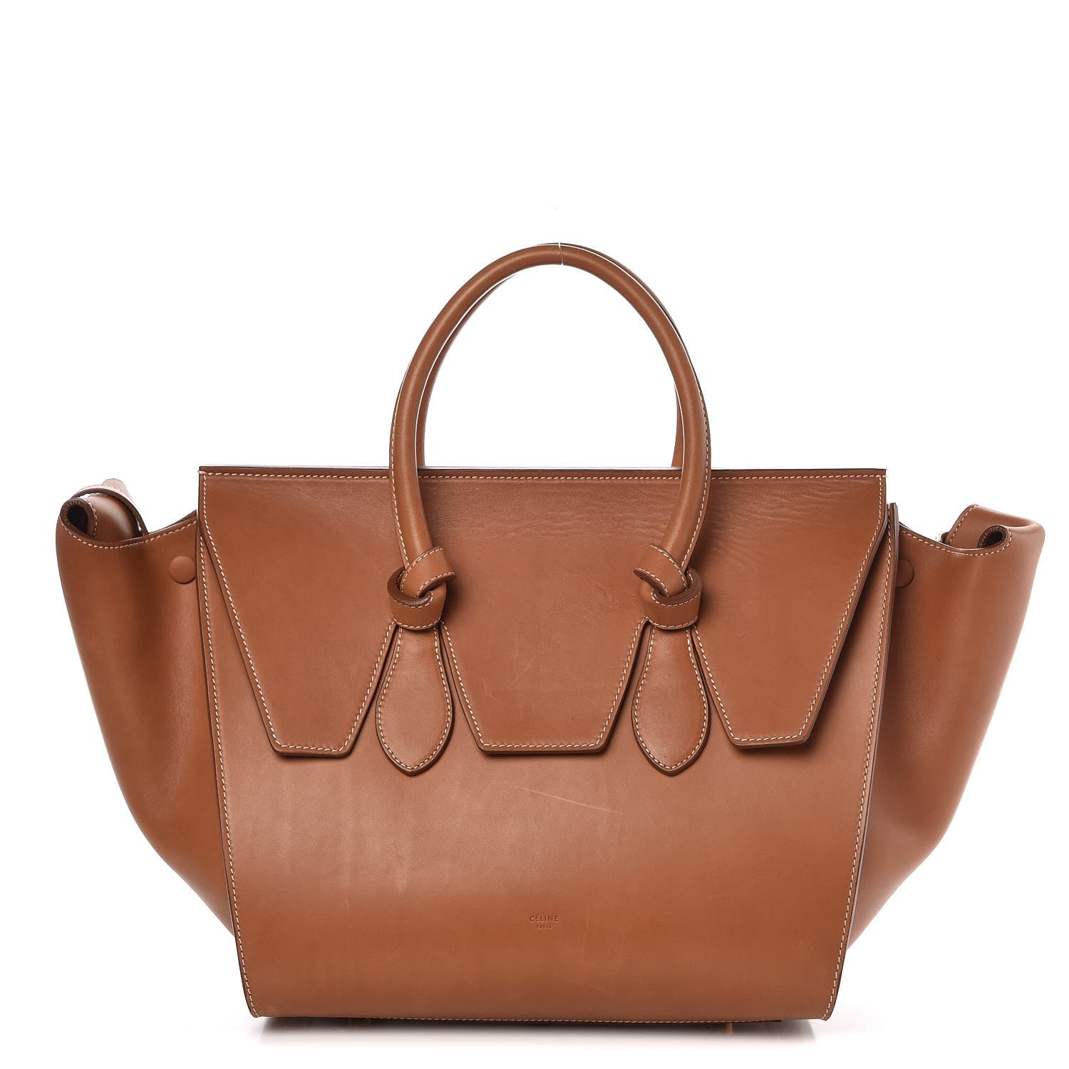 Celine Natural Calfskin Small Tie Knot Tote Tan 1 of 8