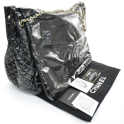 Chanel Vinyl XL Rock and Chain Flap Black 3 of 11
