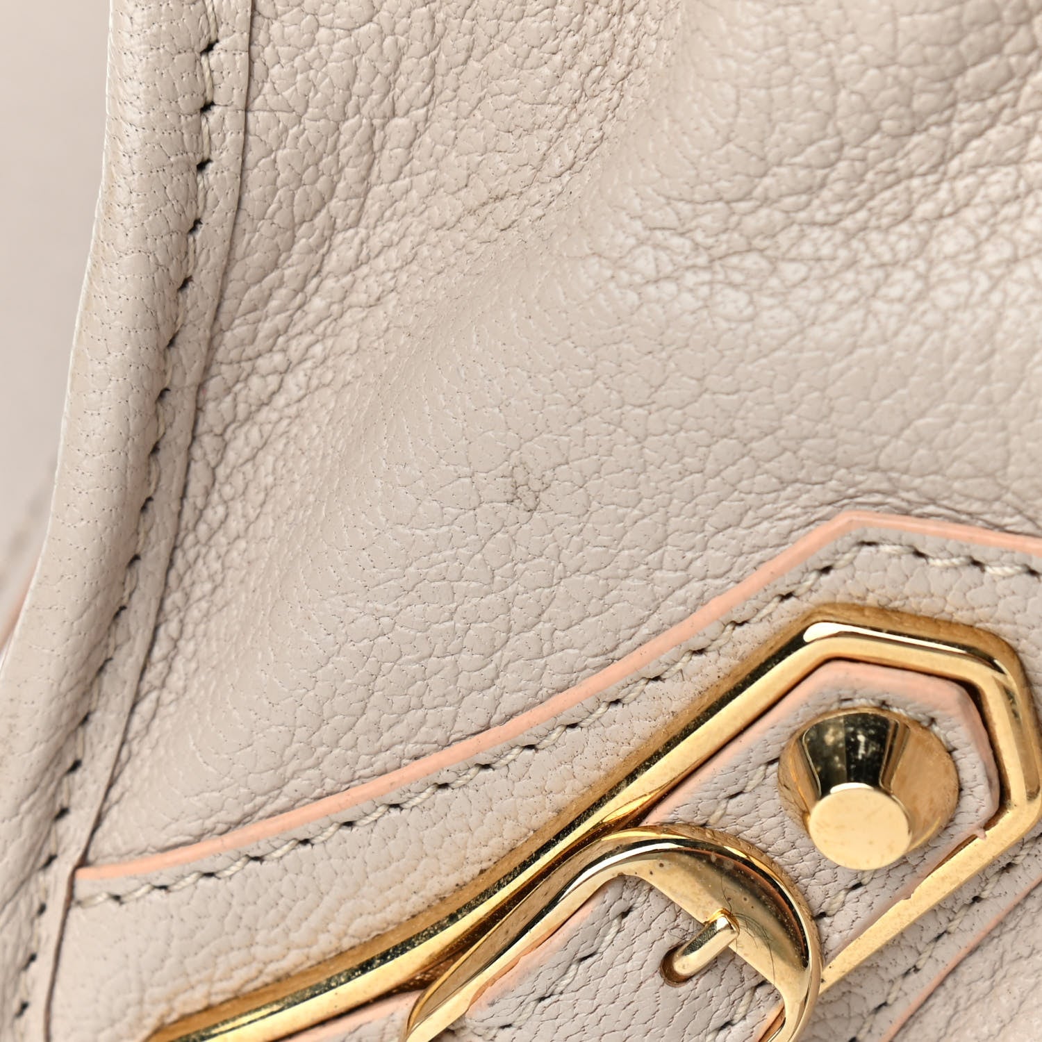 Balenciaga Chevre Gold Hardware Metallic Edge City Beige Praline 13 of 17