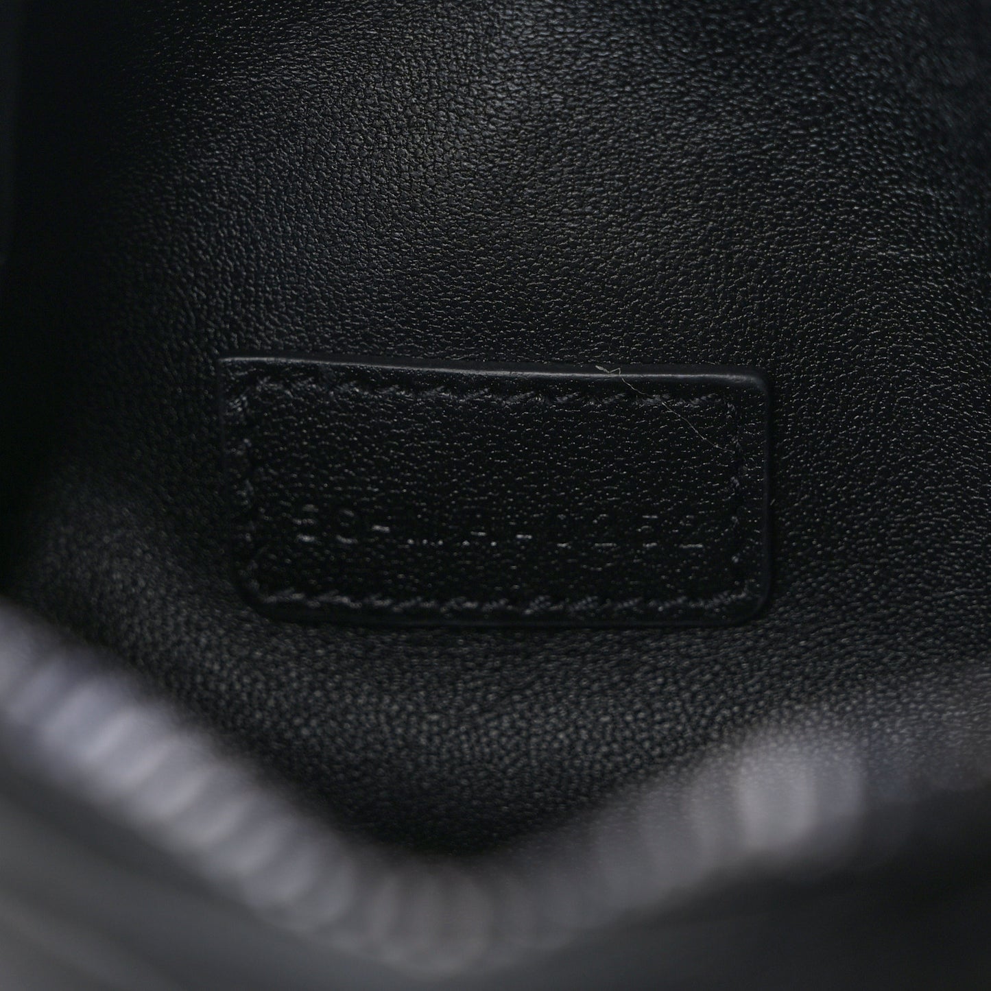 Calfskin Macrocannage Small Diortravel Nomad Pouch Black