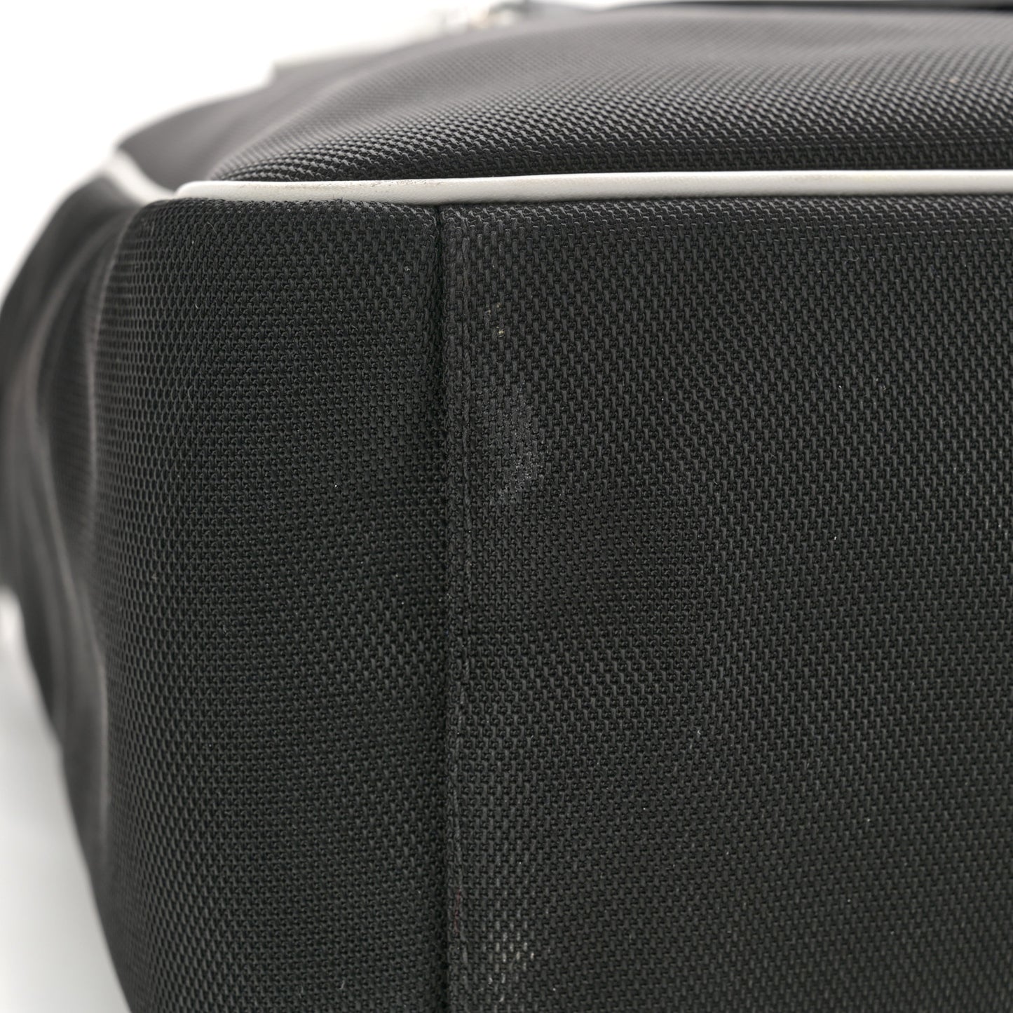 Canvas Rubber Airlines Large Zip Shopping Tote Black White Red