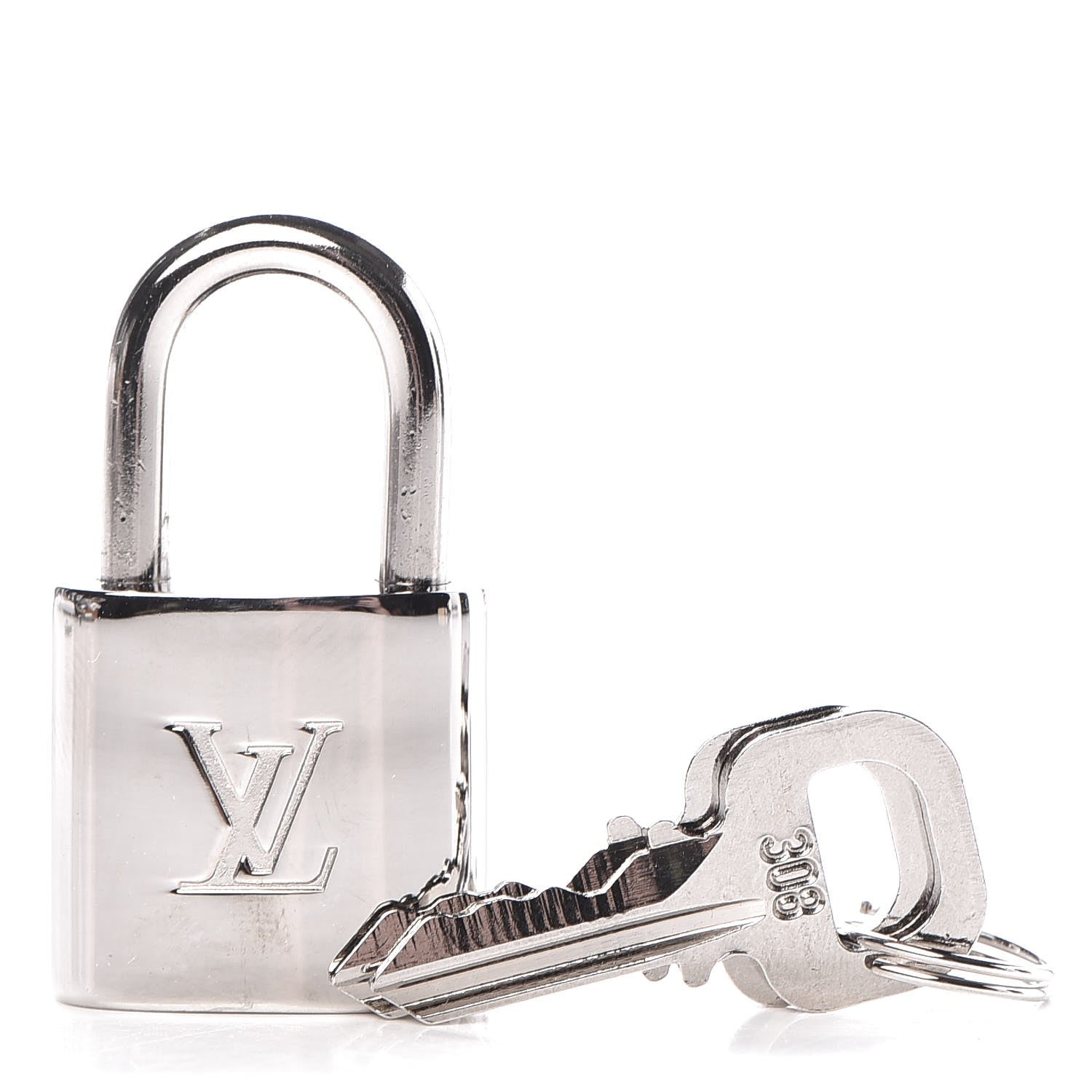 Louis Vuitton Polished Silver Lock and Key Set 1 of 8