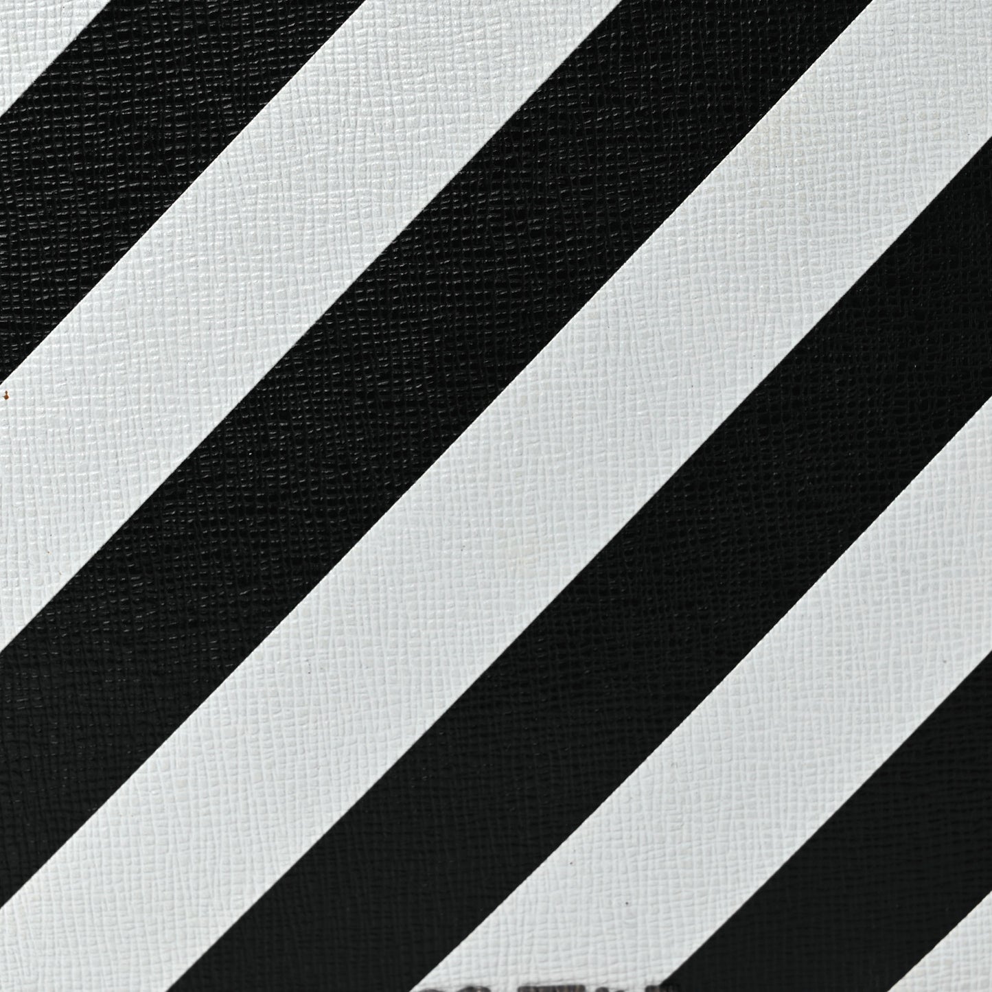 Saffiano Striped Mini Diag Bag Black White