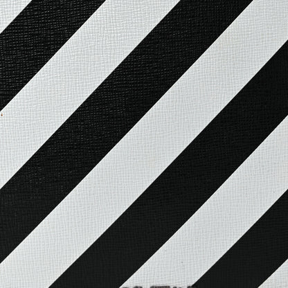 Off-White Saffiano Striped Mini Diag Bag Black White 7 of 11