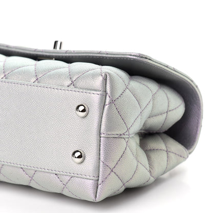 Chanel Iridescent Caviar Quilted Mini Coco Handle Flap Purple 8 of 8