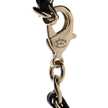 Chanel Metal Lambskin Crystal Sergeant Chanel Bracelet Gold 4 of 6