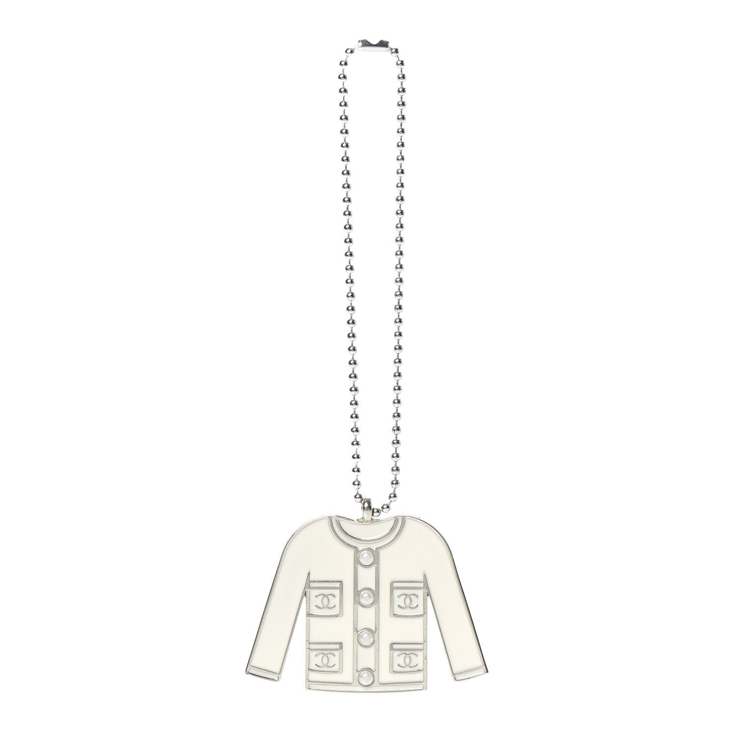 Chanel Pearl Enamel Blazer Jacket Charm 1 of 2