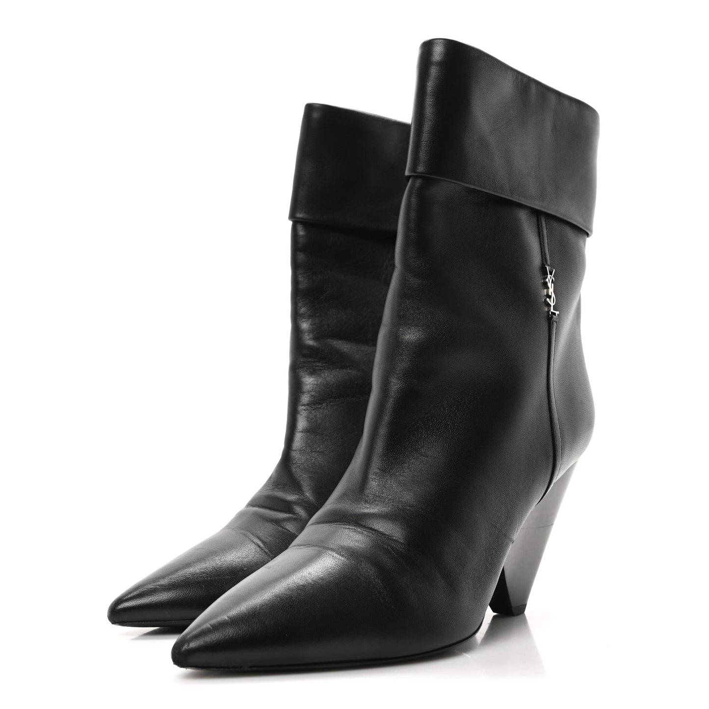 Calfskin Niki 85 Wedge Booties 41 Black