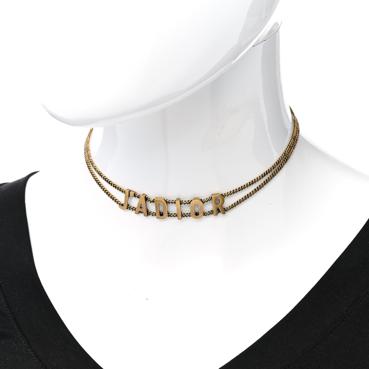 Metal J'Adior Choker Necklace Aged Gold