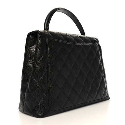 Chanel Caviar Quilted Jumbo Kelly Flap Black 3 of 10