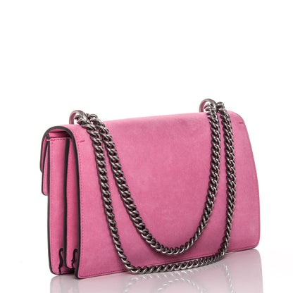 Gucci Suede Cudu Vitello Velvet Small Dionysus Shoulder Bag Pink Tropical Flower 3 of 7