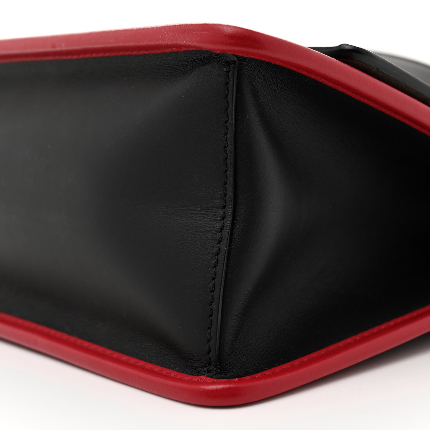 Fendi Vitello Century F is Fendi FF Diagonal Inlay Kan I Shoulder Bag Fango Black Fragola 10 of 11