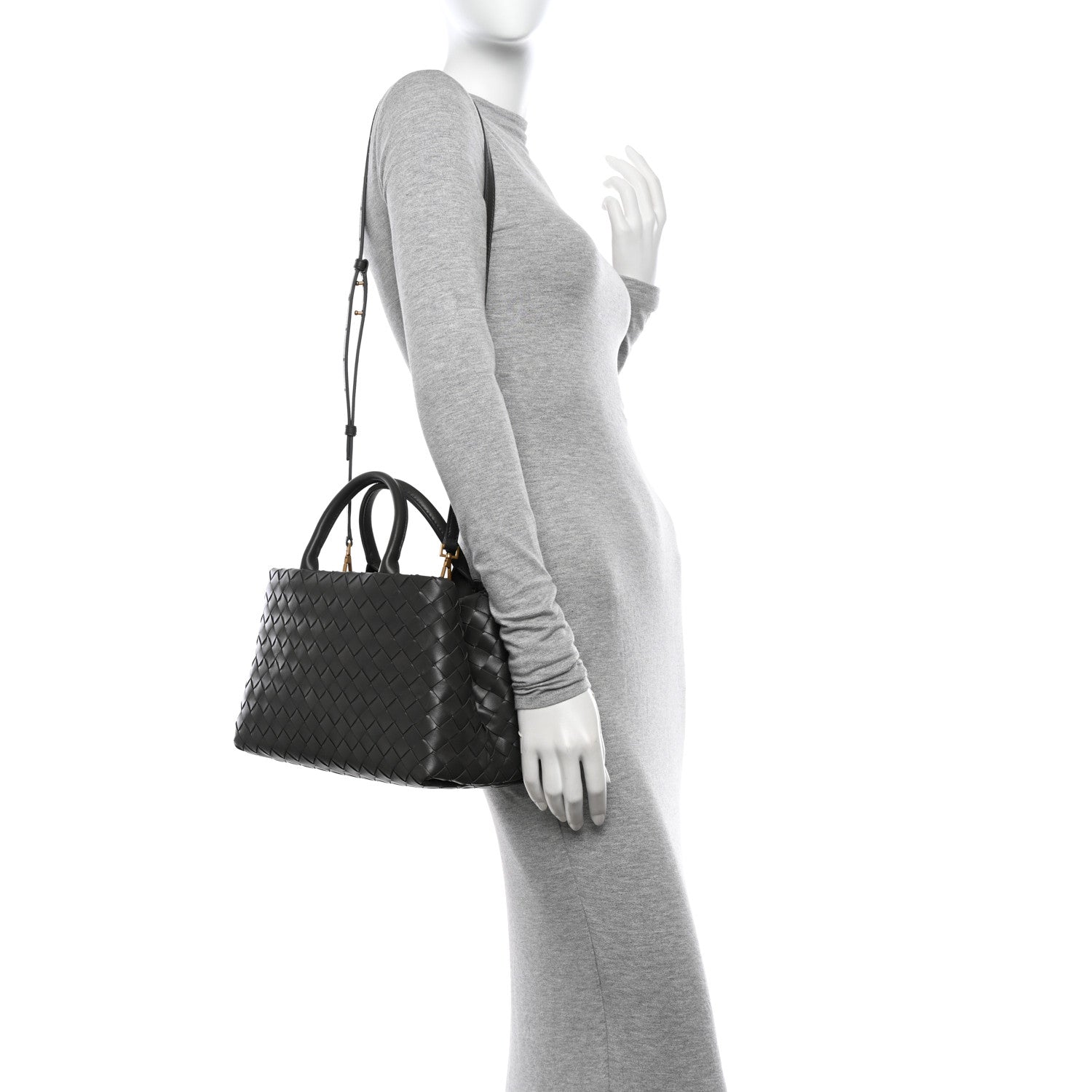 Bottega Veneta Nappa Intrecciato New Roma Tote Grey 2 of 11