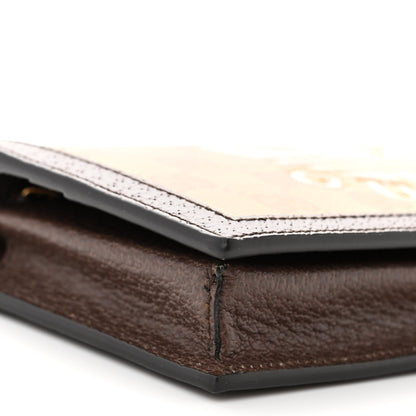 Gucci X ADIDAS Monogram Trefoil Embossed Wallet On Chain Brown 8 of 10
