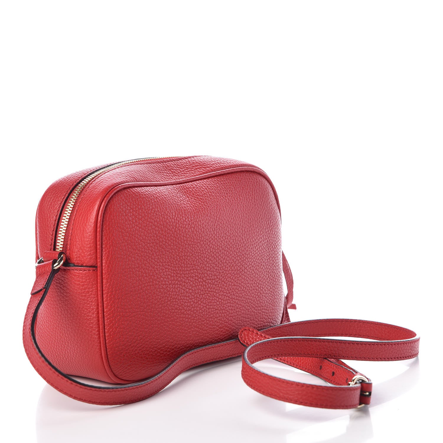 Gucci Pebbled Calfskin Small Soho Disco Bag Tabasco Red 3 of 9