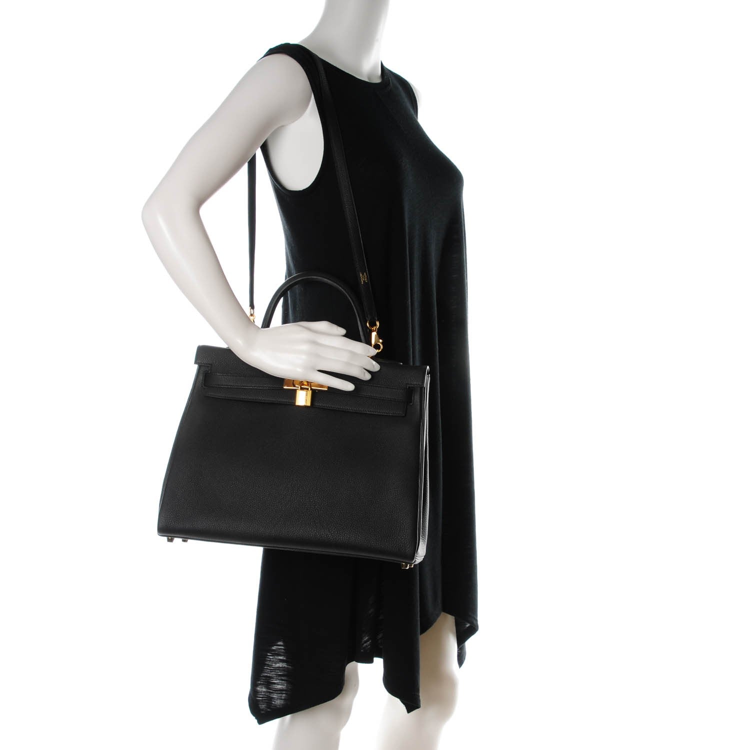 Hermes Togo Kelly Retourne 35 Black 2 of 23