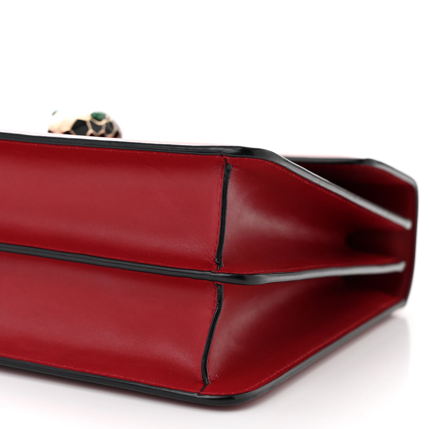 Bulgari Calfskin Large Serpenti Forever Top Handle Red 10 of 11