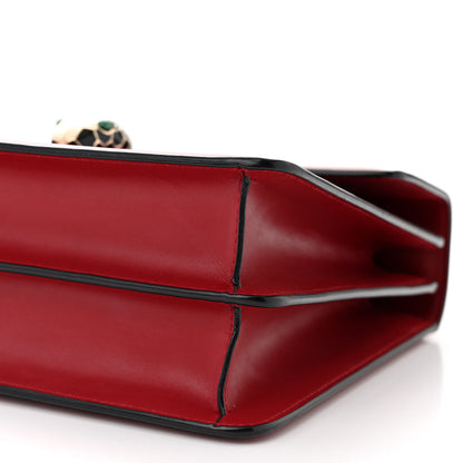 Bulgari Calfskin Large Serpenti Forever Top Handle Red 10 of 11