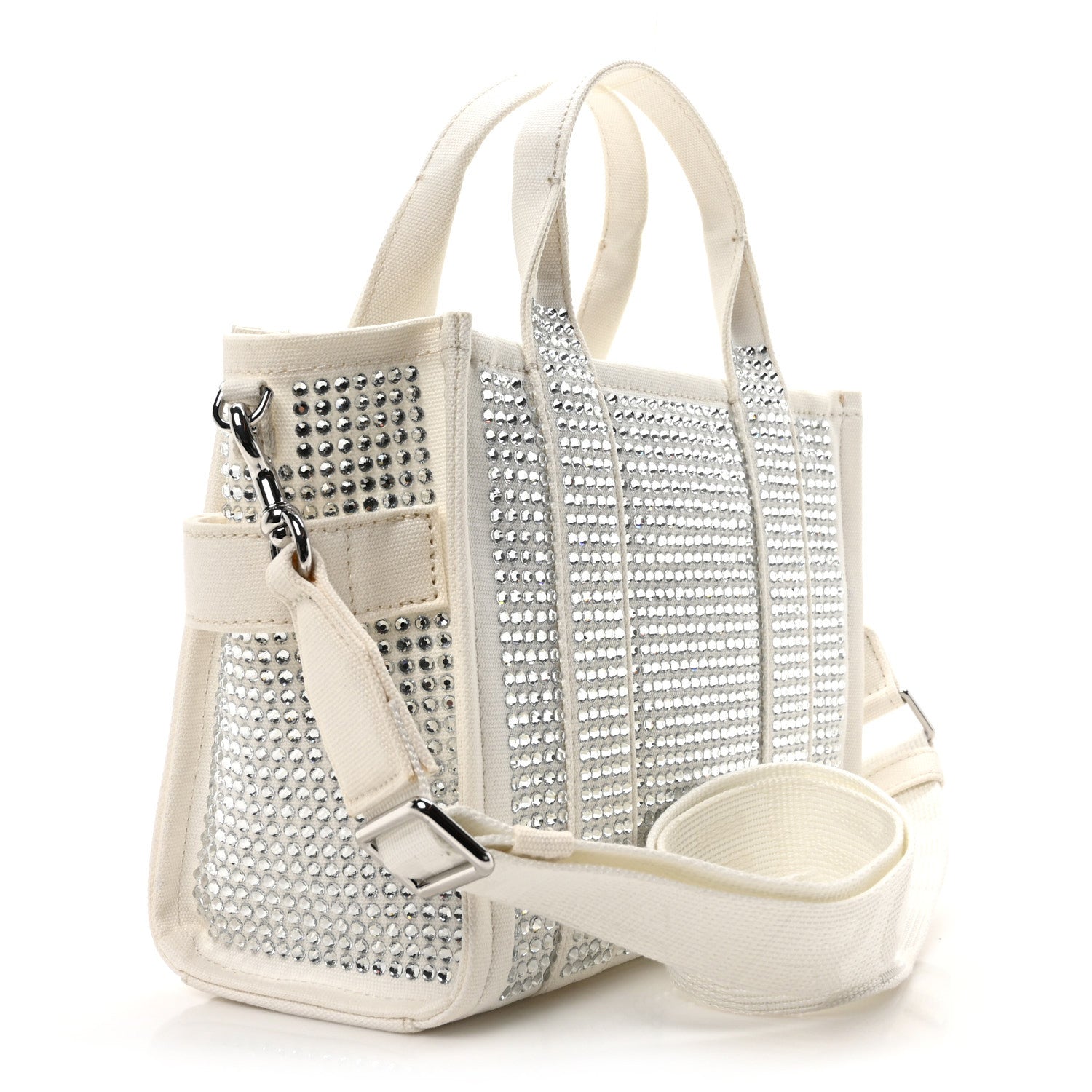 Marc Jacobs Crystal Canvas Small The Tote Bag White 1713489