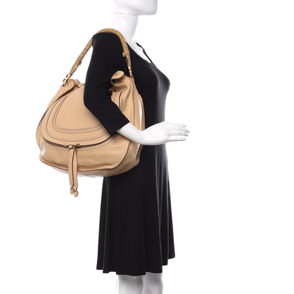 Chloe Calfskin Large Marcie Hobo Beige 2 of 17