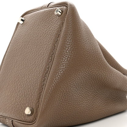 Hermes Taurillon Clemence Picotin Lock 18 PM Etoupe 9 of 9