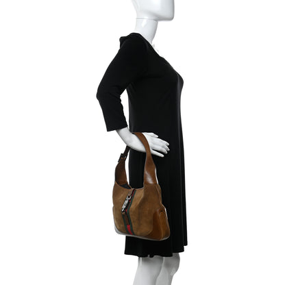Gucci Suede Web Small Jackie O Hobo Light Brown 2 of 20