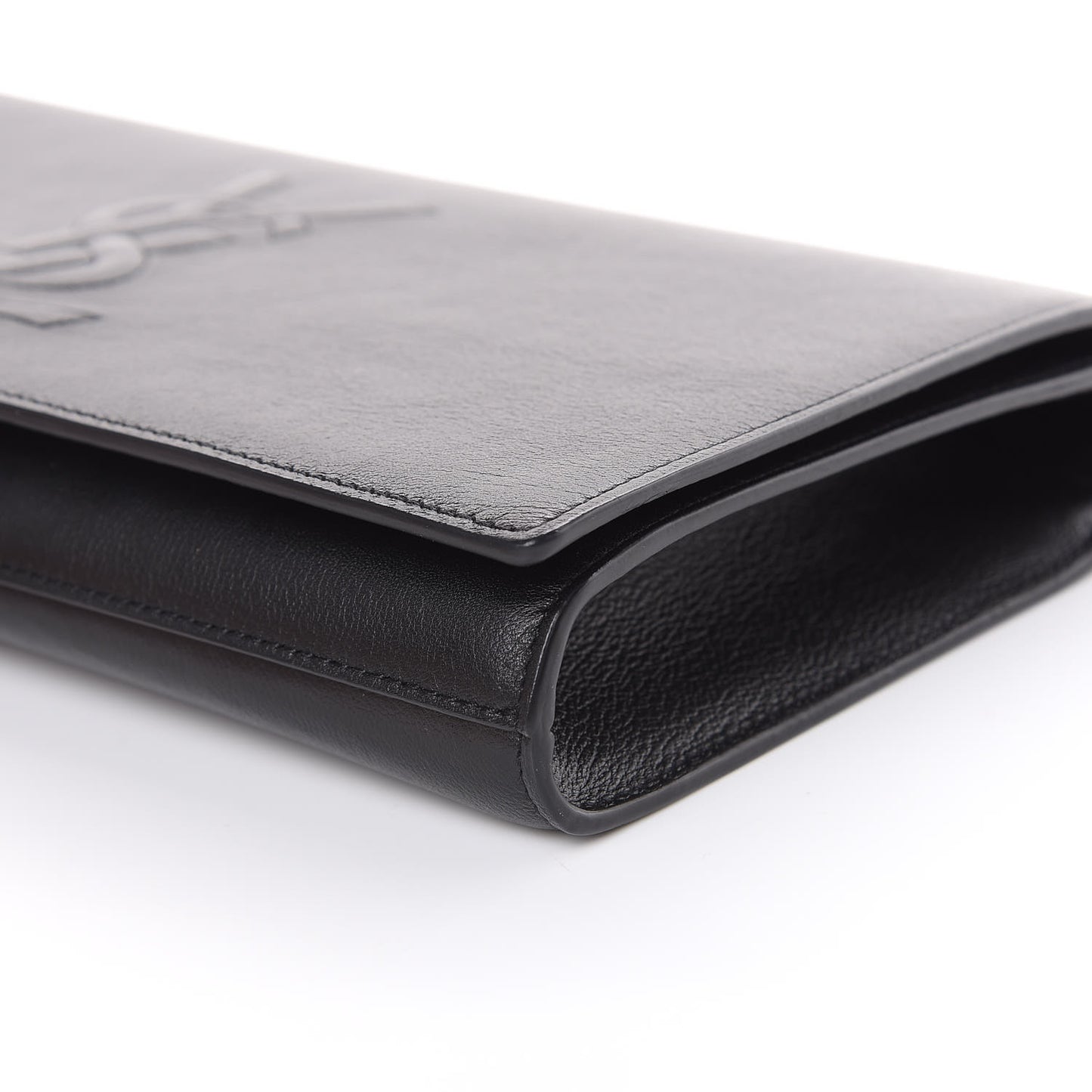 Calfskin Monogram Large Belle De Jour Clutch Black