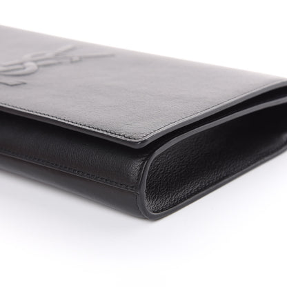 Saint Laurent Calfskin Monogram Large Belle De Jour Clutch Black 8 of 8