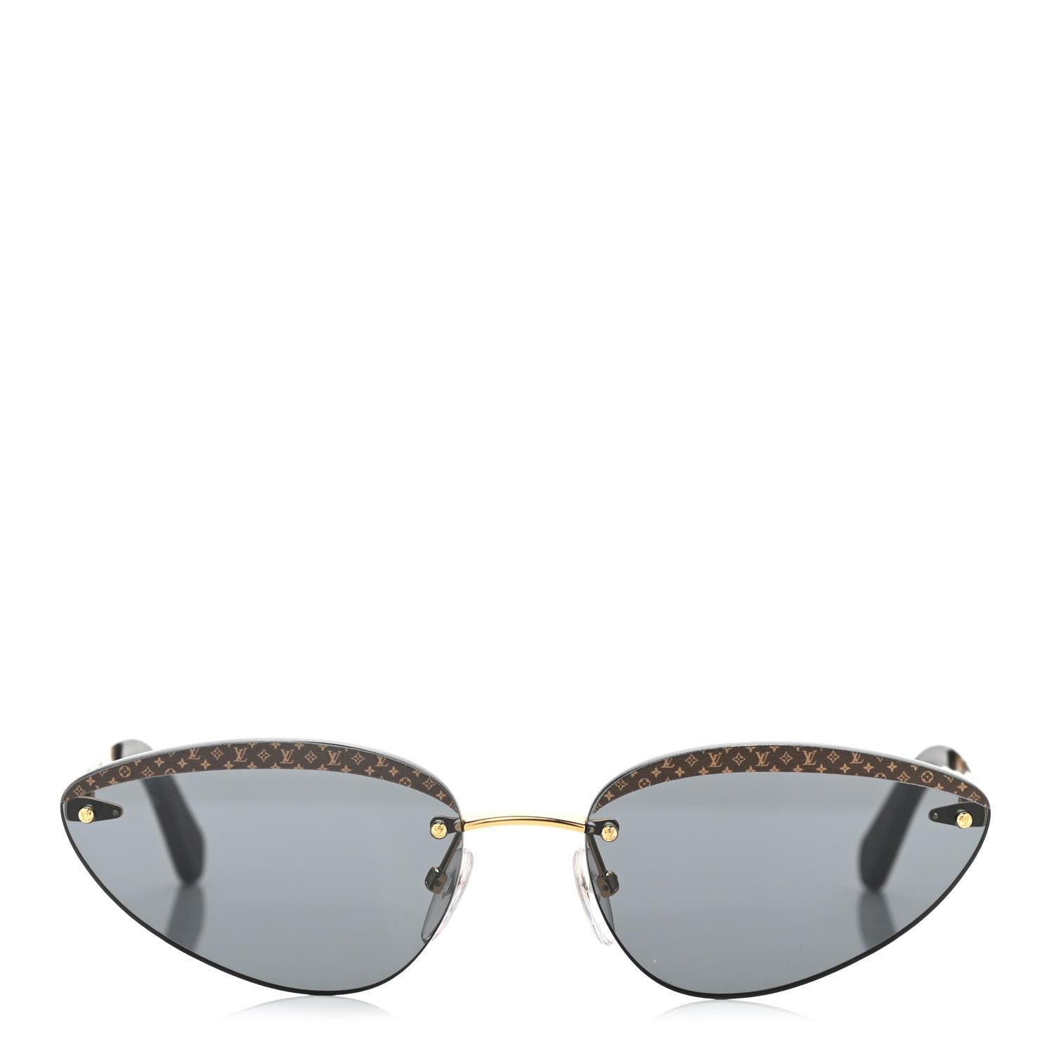 Louis Vuitton Monogram Cat Eye Z1438E Sunglasses Gold 2 of 10