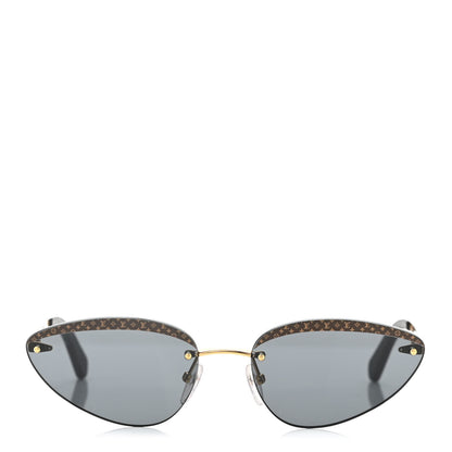 Louis Vuitton Monogram Cat Eye Z1438E Sunglasses Gold 2 of 10