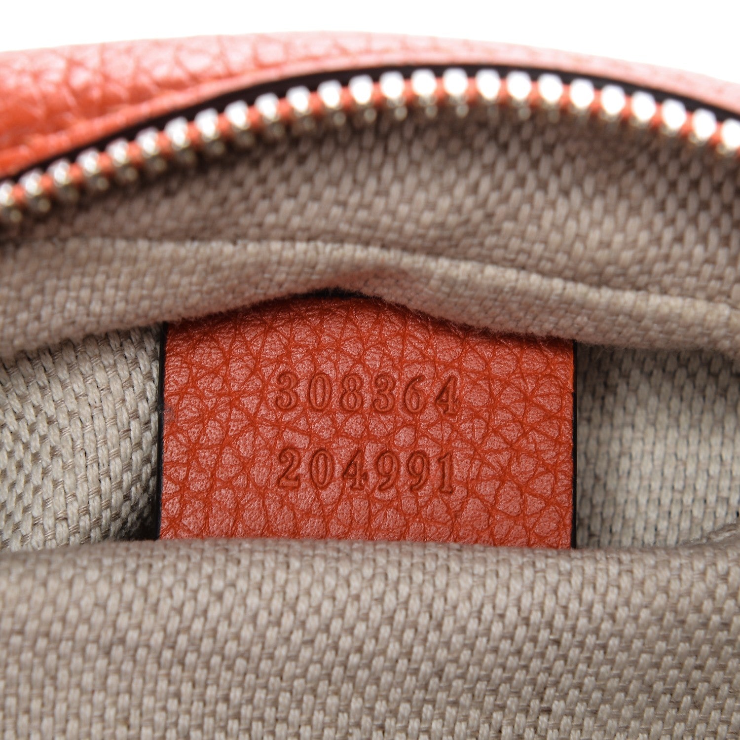 Gucci Pebbled Calfskin Small Soho Disco Bag Sun Orange 7 of 7