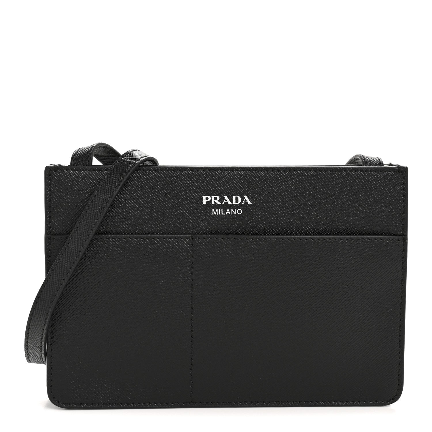 Prada Saffiano Crossbody Bag Black 1 of 9