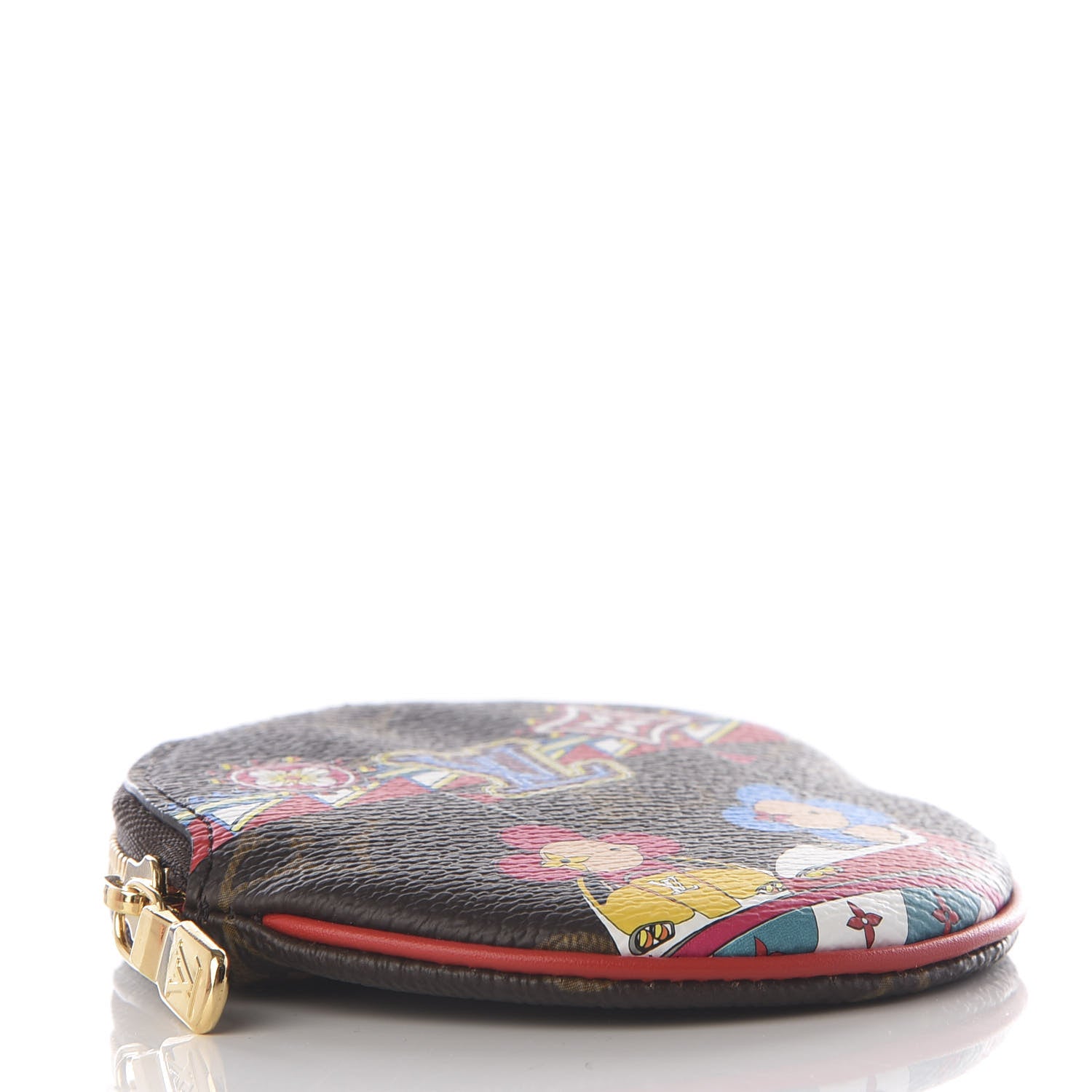 Louis Vuitton Monogram 2020 Christmas Animation Bumper Cars Round Coin Purse Coquelicot 3 of 8