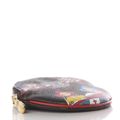 Louis Vuitton Monogram 2020 Christmas Animation Bumper Cars Round Coin Purse Coquelicot 3 of 8