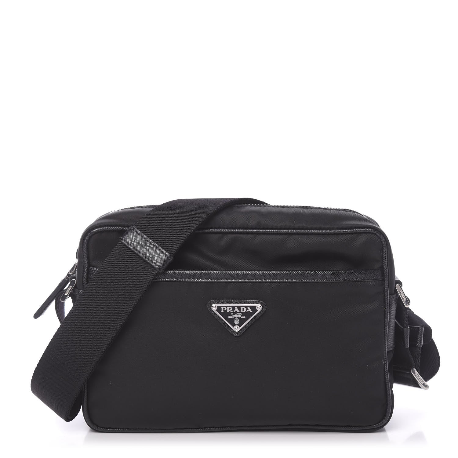 Prada Nylon Tessuto Messenger Bag Black 1 of 10