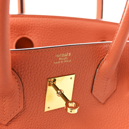Hermes Taurillon Clemence Birkin 30 Feu 5 of 9