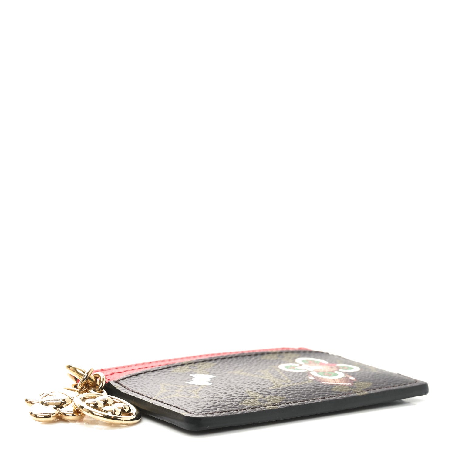 Louis Vuitton Monogram LV Charms 2024 Christmas Animation Candy Factory Card Holder Candy Red 4 of 7