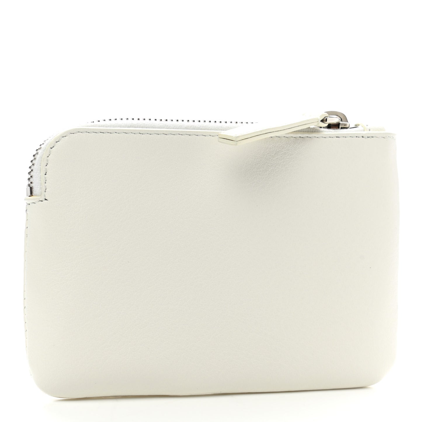 Calfskin XS Everyday Zip Coin Pouch White