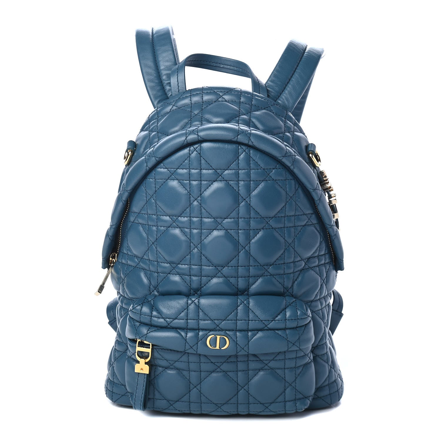 Christian Dior Lambskin Cannage MyABCDior Backpack Blue 1 of 4