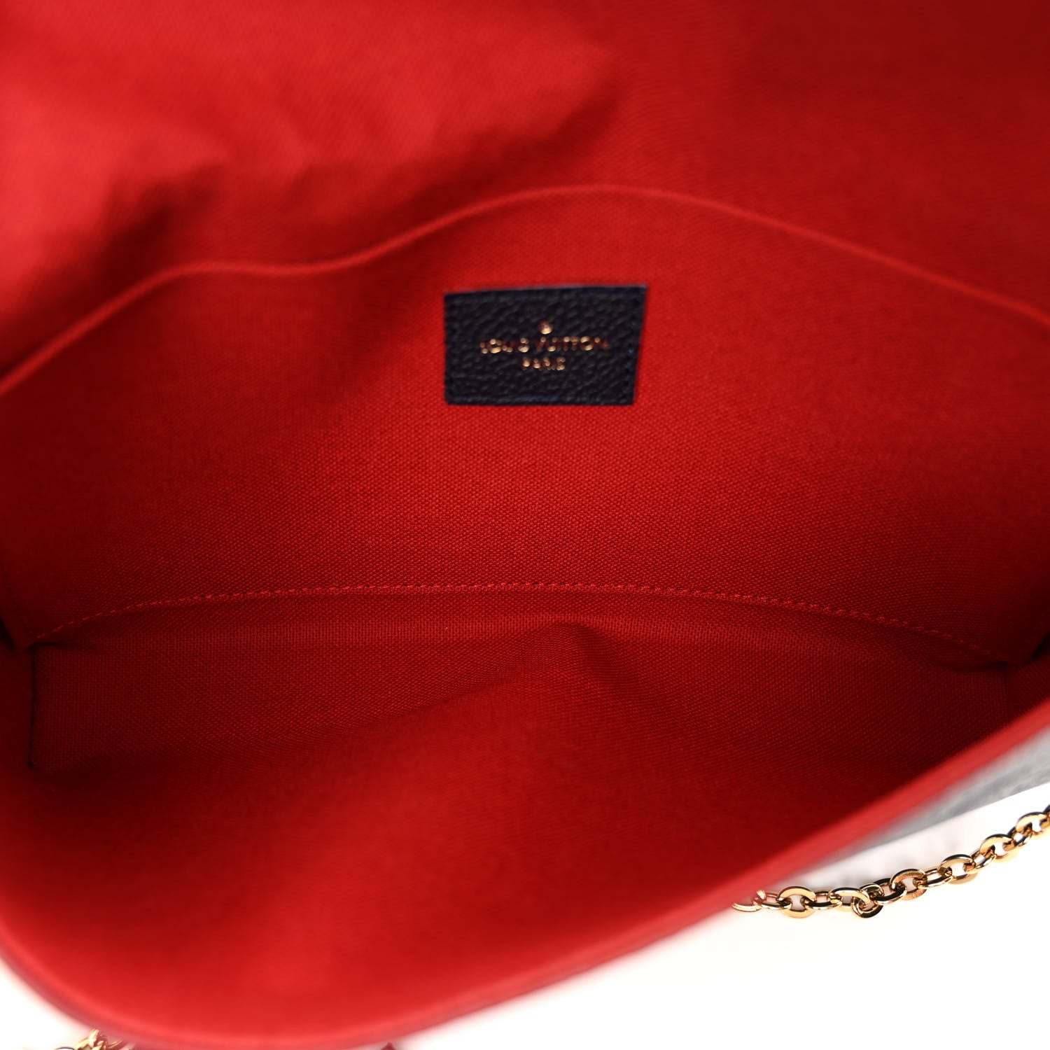 Louis Vuitton Empreinte Pochette Felicie Chain Wallet Marine Rouge 6 of 11