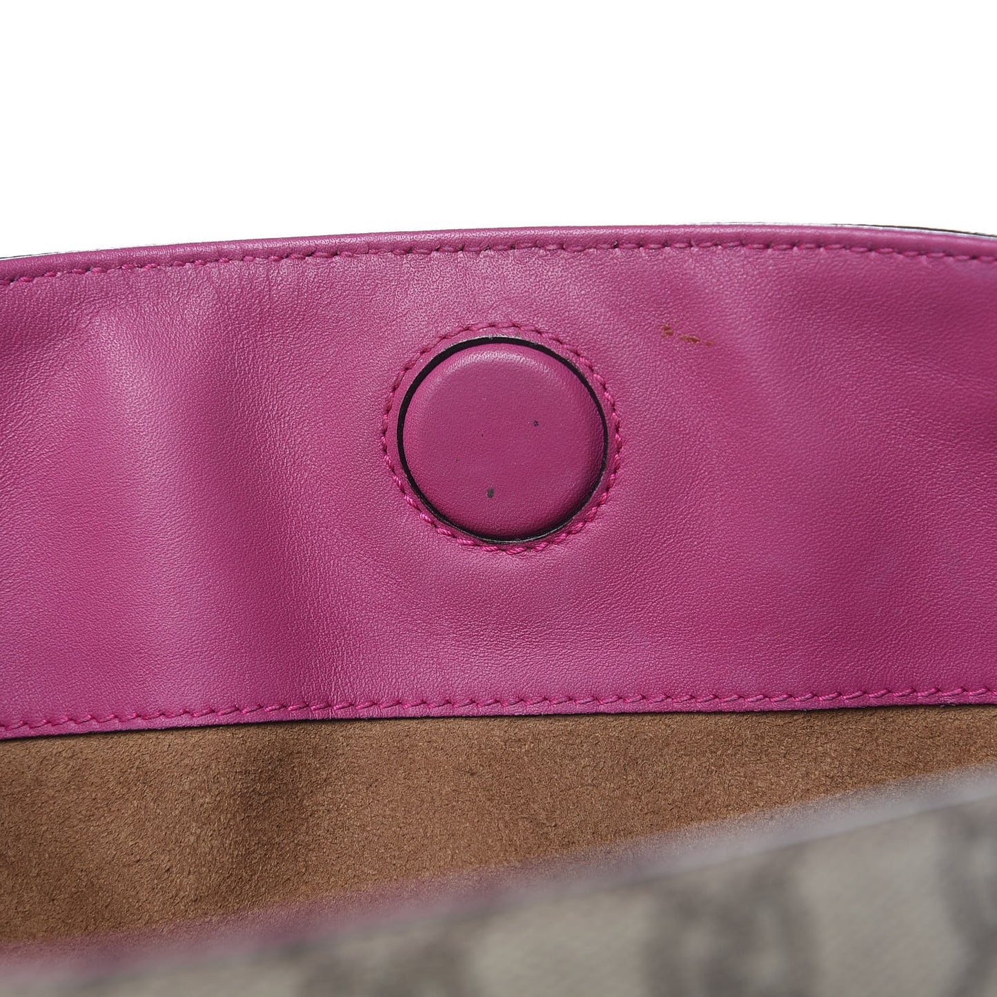 GG Supreme Monogram Linea A Foldover Tote Beige Hibiscus Red New Rosette