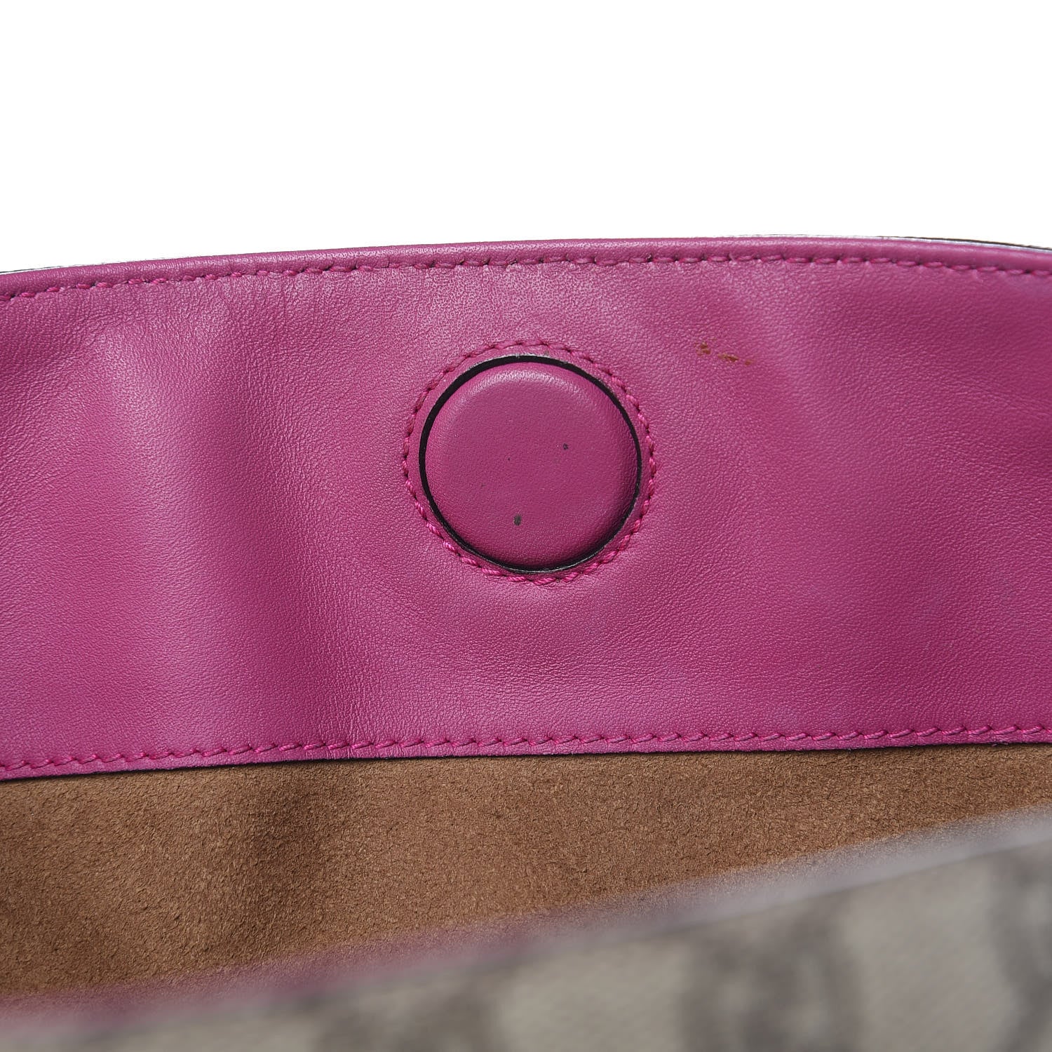 Gucci GG Supreme Monogram Linea A Foldover Tote Beige Hibiscus Red New Rosette 14 of 16