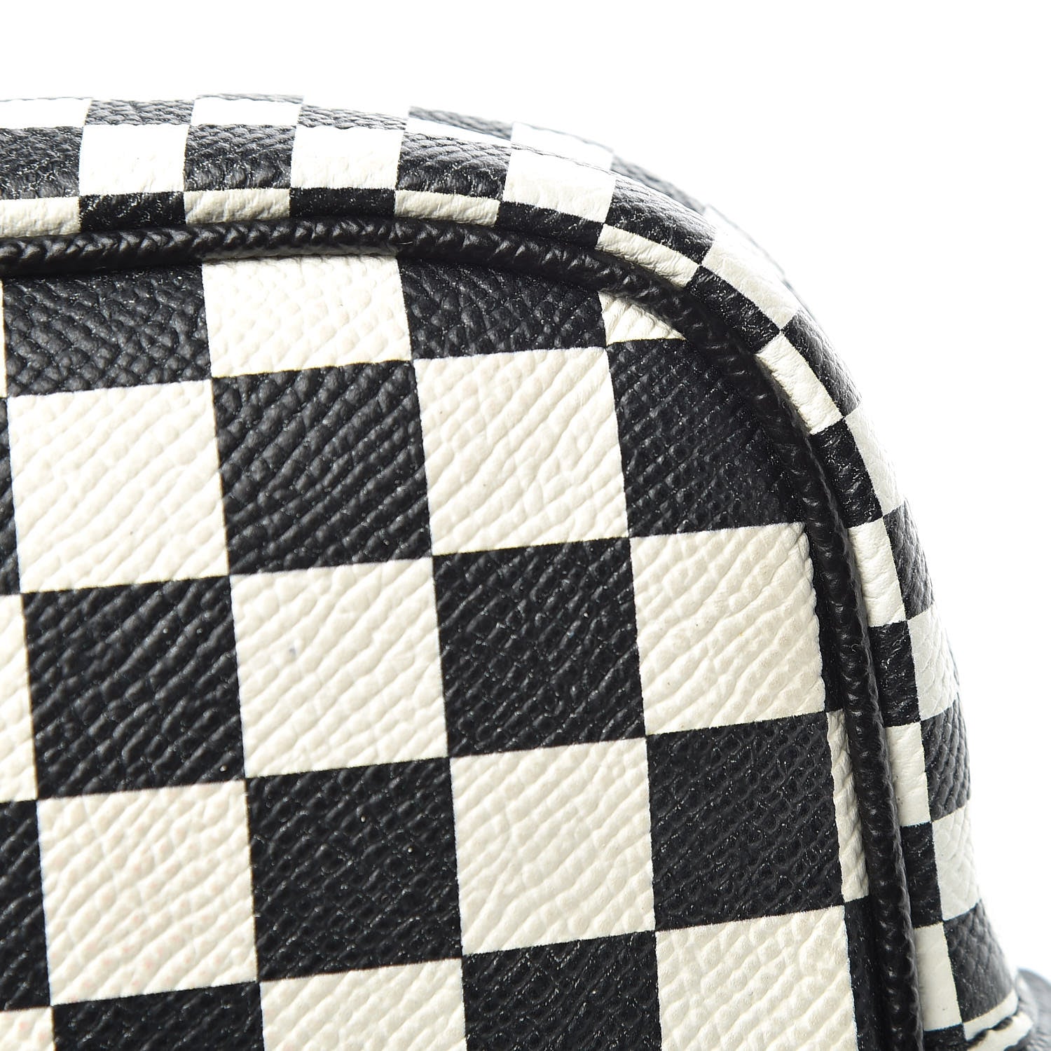 Givenchy Grained Calfskin Checkered Print Messenger Black White 9 of 16