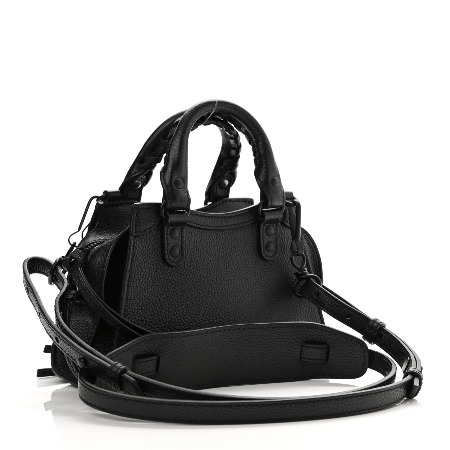 Balenciaga Grained Calfskin Neo Classic Black Hardware Nano City Crossbody Black 3 of 10